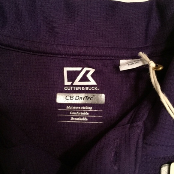 NWT Cutter & Buck Genre Polo Lg Purple - Picture 4 of 7